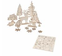 Paris Prix Kit Scènes de Noël 3D - Sapin - 11 cm