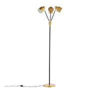 Paris prix Lampadaire Vifta 3 spots - Noir et or