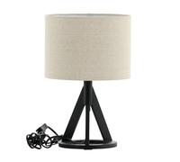 Paris prix Lampe à poser en bois Kona - Noir