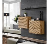Paris prix lot de 2 blocs & étagère murale - Naturel