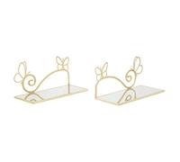 Paris prix lot de 2 chevets muraux Butterfly - Or