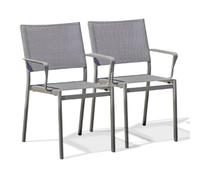 Paris prix lot de 2 fauteuils de jardin - Gris anthracite