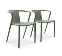 Paris prix lot de 2 fauteuils de jardin - Vert olive