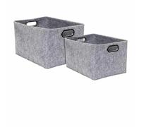 Paris prix Lot de 2 paniers de rangement - Gris