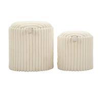 Paris Prix Lot de 2 Poufs Coffre Goteborg 42cm Blanc