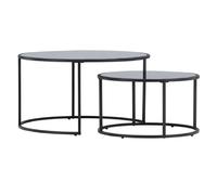 Paris prix lot de 2 tables basses gigognes - Noir