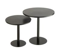 Paris prix Lot de 2 tables d'appoint métal - Noir