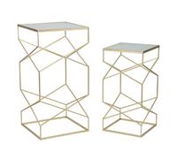 Paris prix lot de 2 tables d'appoint - Or
