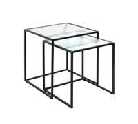 Paris prix lot de 2 tables gigognes d'appoint - Noir
