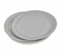 Paris Prix Lot de 20 Assiettes en Carton Vitamine 23cm Gris