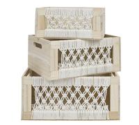 Paris prix Lot de 3 boîtes de rangement - Beige