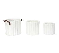 Paris prix Lot de 3 paniers de rangement - Blanc
