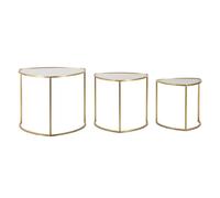Paris prix Lot de 3 tables basses triangle - Or