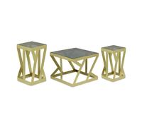 Paris prix lot de 3 tables d'appoint - Or