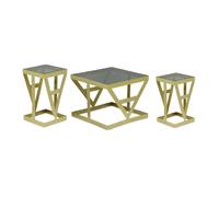 Paris prix lot de 3 tables d'appoint - Or