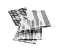Paris Prix Lot de 3 Torchons Bayado 50x70cm Noir