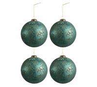 Paris Prix Lot de 4 Boules de Noël Antique 14cm Bleu