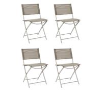 Paris prix lot de 4 chaises de jardin - Beige