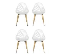 Paris prix lot de 4 chaises de jardin - blanc