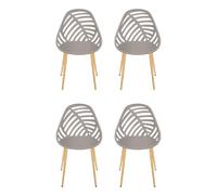 Paris prix lot de 4 chaises de jardin - Taupe