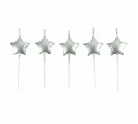 Paris prix Lot de 5 bougies effet 3D forme étoile - Argent