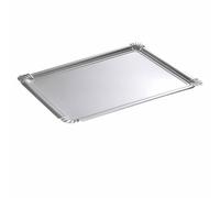 Paris Prix Lot de 5 Plateaux en Carton Rectangle 23x33cm Argent