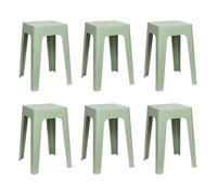 Paris Prix Lot de 6 Tabourets Empilables Spectra 47cm Vert