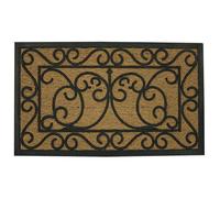Douceur d'Intérieur, Paillasson Rectangle (45 x 75 cm) Marquis Naturel, Coco et Caoutchouc