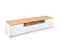 Paris prix Meuble TV 3 portes Tania - Blanc & naturel