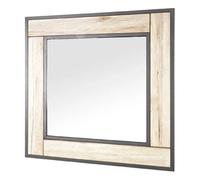 Miroir Mural Anabelle 70cm Chêne & Gris