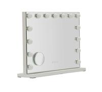 Paris prix Miroir mural LED Hollywood - Blanc