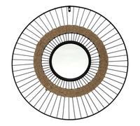 Paris prix Miroir mural rond design - Noir
