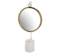 Miroir à Poser Rond Eleganca 65cm Blanc & Or