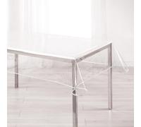 Paris Prix Nappe Cristal Garden 140x240cm Transparent & Blanc