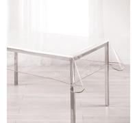 Paris Prix Nappe Cristal Garden 140x240cm Transparent & Taupe