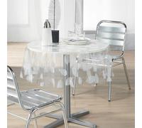 Paris Prix Nappe Ronde Cristal Feuille 140cm Transparent