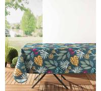 Paris Prix Nappe Toile Cirée Lilidae 140x300cm Turquoise