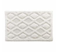 Douceur d'Intérieur – Tapis de bain Nemesis – Coton jacquard tufté – 50 x 80 cm Blanc