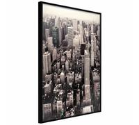 Paris Prix New York from a Bird's Eye View 20x30 - Noir