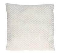 Coussin Déco Nid d'Abeille "Crush" 40x40cm Blanc Blanc G