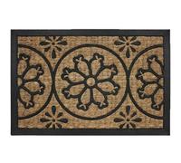 douceur d'intérieur, Paillasson Rectangle (40 x 60 cm) Lenaic Naturel, Coco et Caoutchouc
