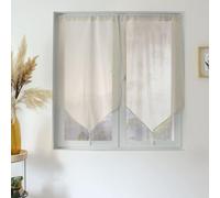 Paris Prix Paire de Voilages à Pointes Louna 60x90cm Écru