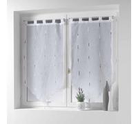 Paris Prix Paire de Voilages Chenilla 45x160cm Gris