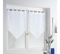 Paris Prix Paire de Voilages Lisséa 45x120cm Blanc