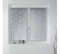 Paris Prix Paire de Voilages Samba 60x90cm Gris & Argent