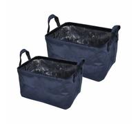 Paris prix Panier à linge rectangulaire - Bleu foncé