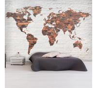 Paris Prix Papier Peint World Map: Brick Wall