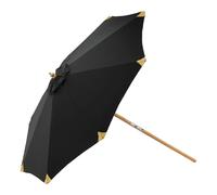 Paris prix Parasol rond en bois - Noir