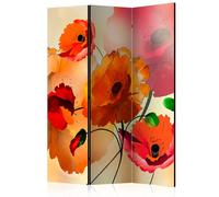 Paris prix Paravent 3 volets Velvet Poppies - Multicolore