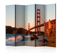 Paris prix Paravent 5 volets Golden Gate Bridge - Multicolore